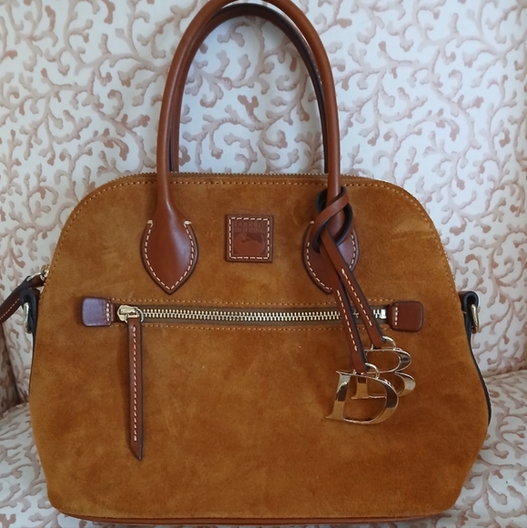 Dooney & Bourke Suede Satchel - Picture 1 of 4